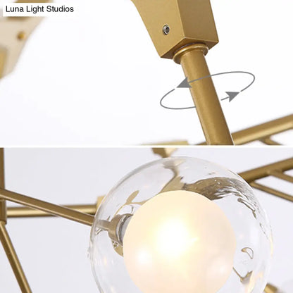 Bubble Ball Chandelier - Minimalist Double-Layer Glass White LED Pendant Light