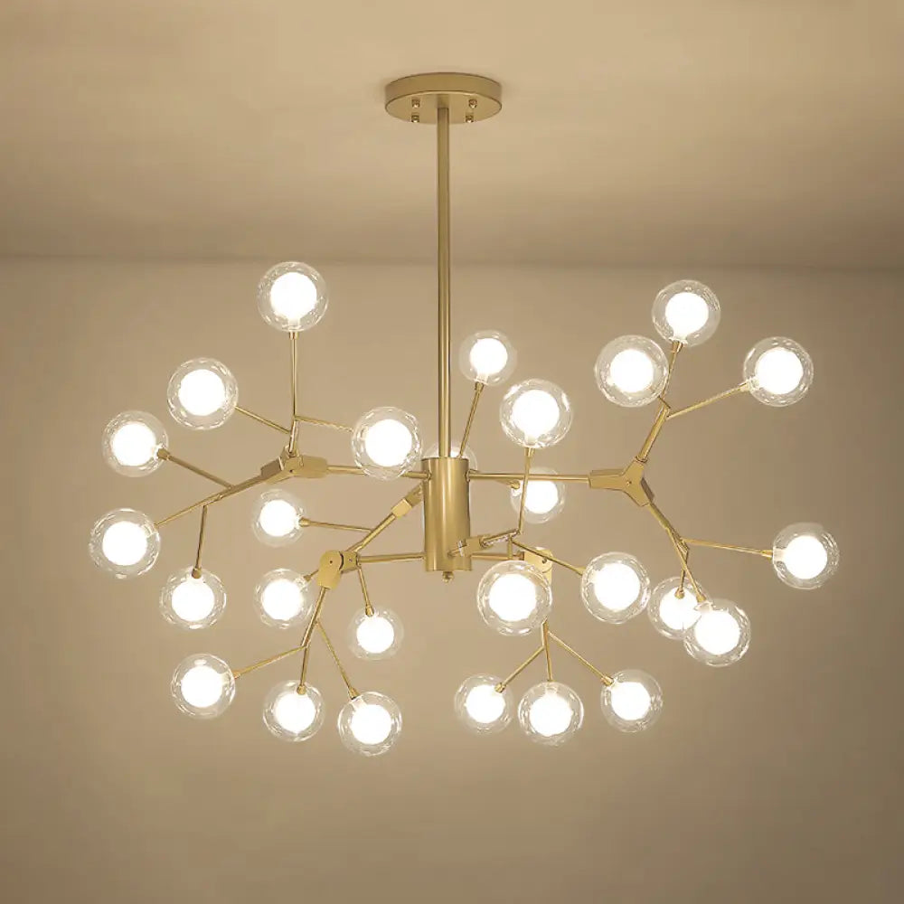 Bubble Ball Chandelier - Minimalist Double-Layer Glass White LED Pendant Light