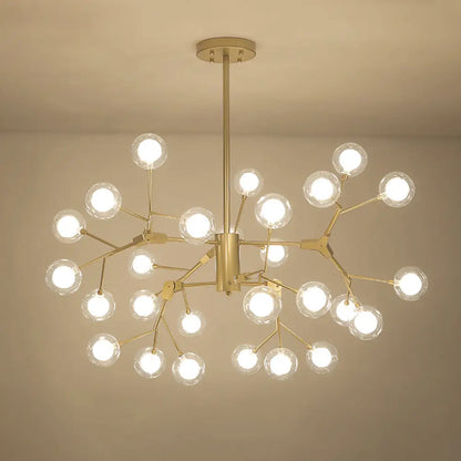 Bubble Ball Chandelier - Minimalist Double-Layer Glass White LED Pendant Light