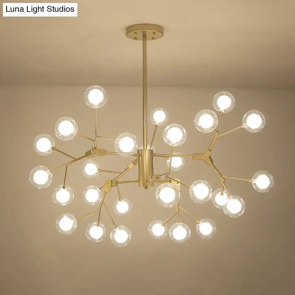 Bubble Ball Chandelier - Minimalist Double-Layer Glass White LED Pendant Light