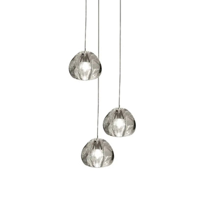 Bubble Glass Mini Pendant Light - Modern Nordic Design, LED Round Stair Hanging Lamp