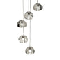 Bubble Glass Mini Pendant Light - Modern Nordic Design, LED Round Stair Hanging Lamp