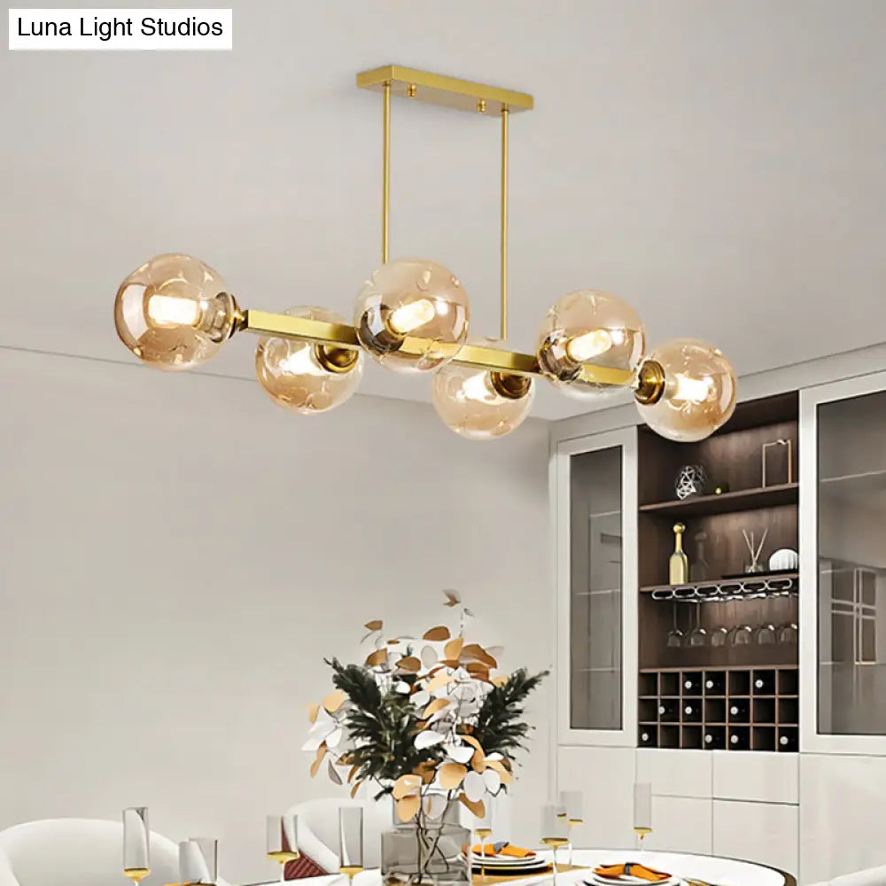 DecorBites™ Bubbles Glass Pendant Light: Stylish Island Hanging Fixture for Postmodern Dining