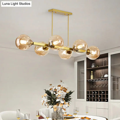 DecorBites™ Bubbles Glass Pendant Light: Stylish Island Hanging Fixture for Postmodern Dining