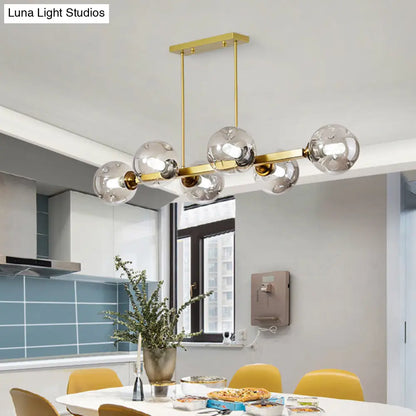 DecorBites™ Bubbles Glass Pendant Light: Stylish Island Hanging Fixture for Postmodern Dining