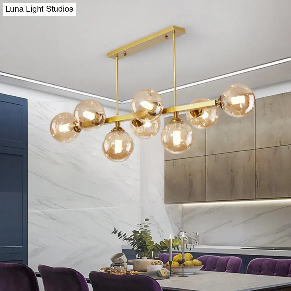 DecorBites™ Bubbles Glass Pendant Light: Stylish Island Hanging Fixture for Postmodern Dining