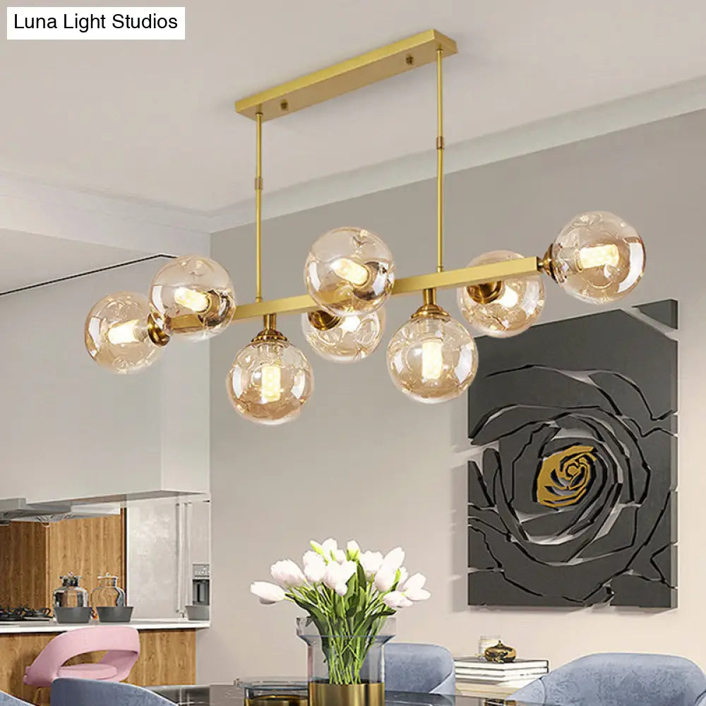 DecorBites™ Bubbles Glass Pendant Light: Stylish Island Hanging Fixture for Postmodern Dining