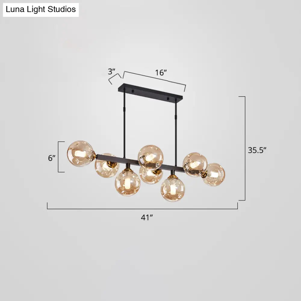 DecorBites™ Bubbles Glass Pendant Light: Stylish Island Hanging Fixture for Postmodern Dining