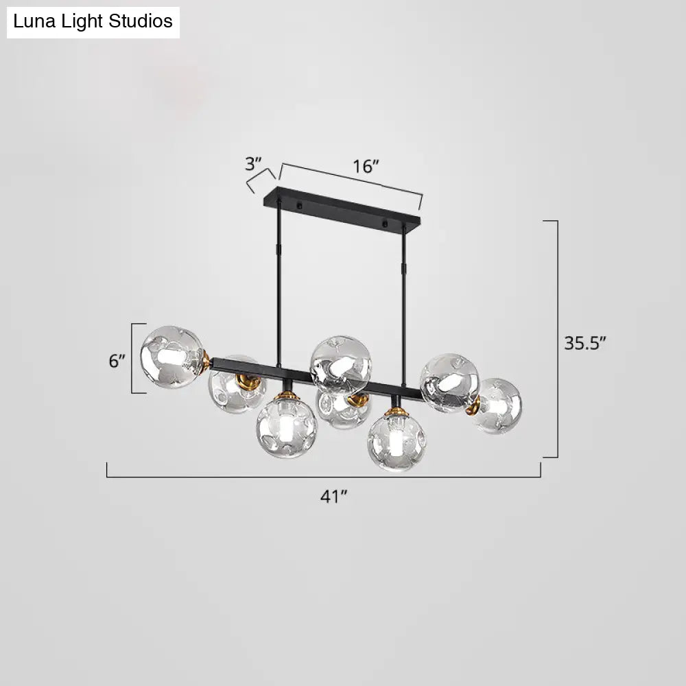 DecorBites™ Bubbles Glass Pendant Light: Stylish Island Hanging Fixture for Postmodern Dining