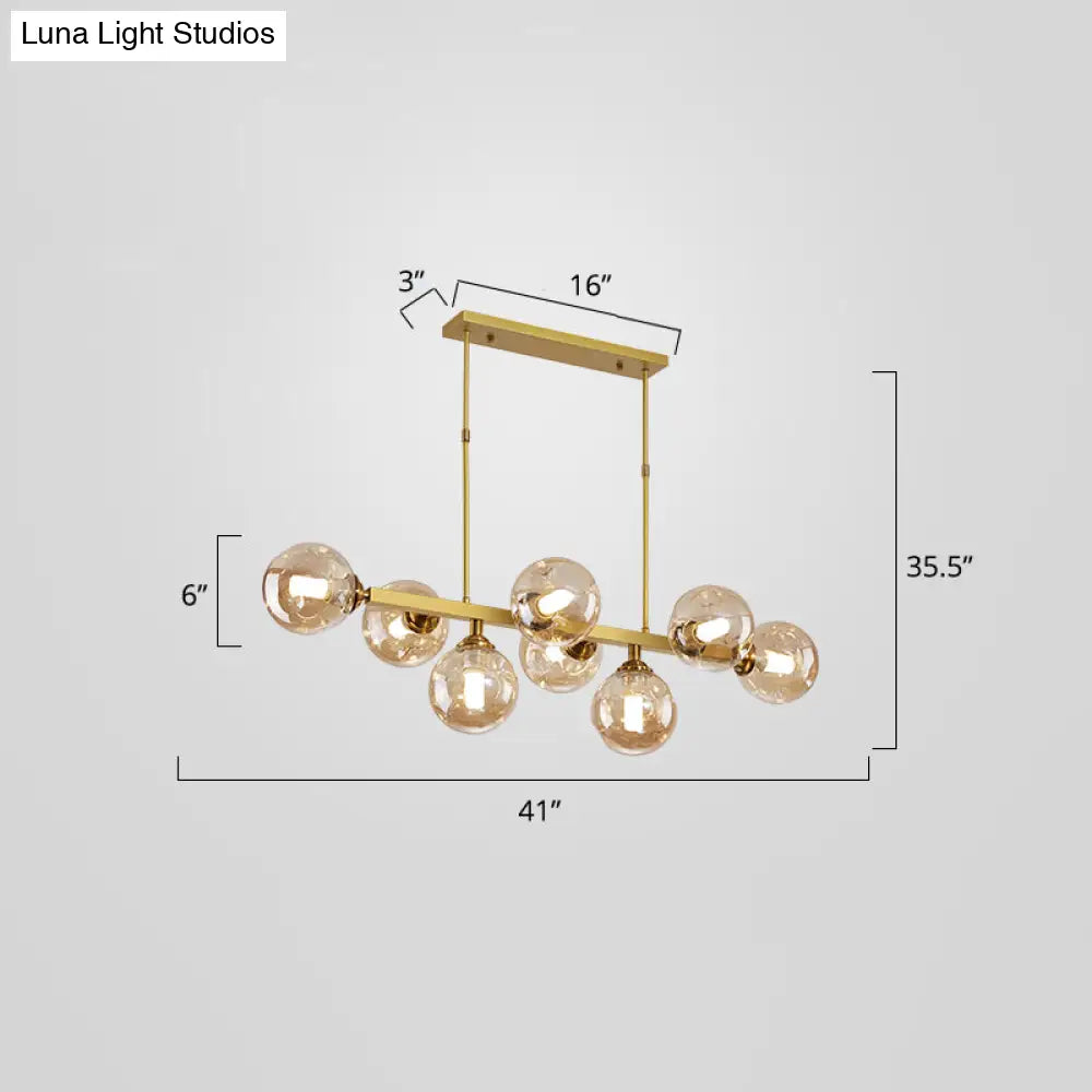 DecorBites™ Bubbles Glass Pendant Light: Stylish Island Hanging Fixture for Postmodern Dining