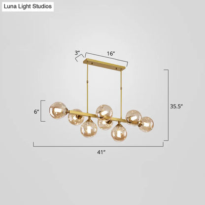 DecorBites™ Bubbles Glass Pendant Light: Stylish Island Hanging Fixture for Postmodern Dining