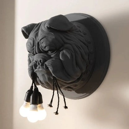 Bulldog Wall Light Nordic Resin Bathroom Sconce with 3 Heads - Stylish Lighting Fixture