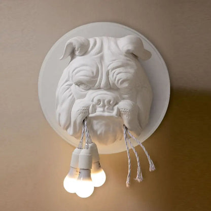 Bulldog Wall Light Nordic Resin Bathroom Sconce with 3 Heads - Stylish Lighting Fixture