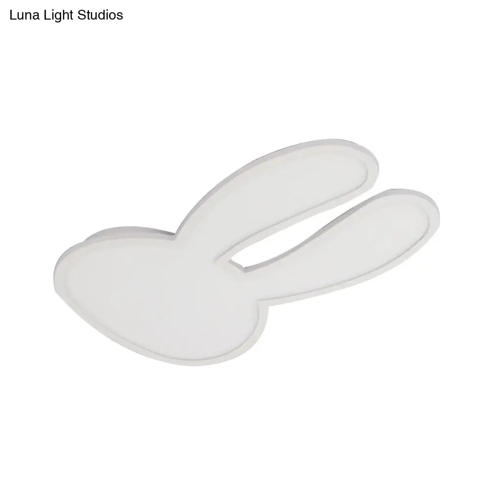 DecorBites™ Bunny Ceiling Lamp for Baby Girl's Room - Acrylic LED Mount Light with Eye-Care Technology