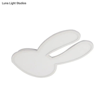 DecorBites™ Bunny Ceiling Lamp for Baby Girl's Room - Acrylic LED Mount Light with Eye-Care Technology