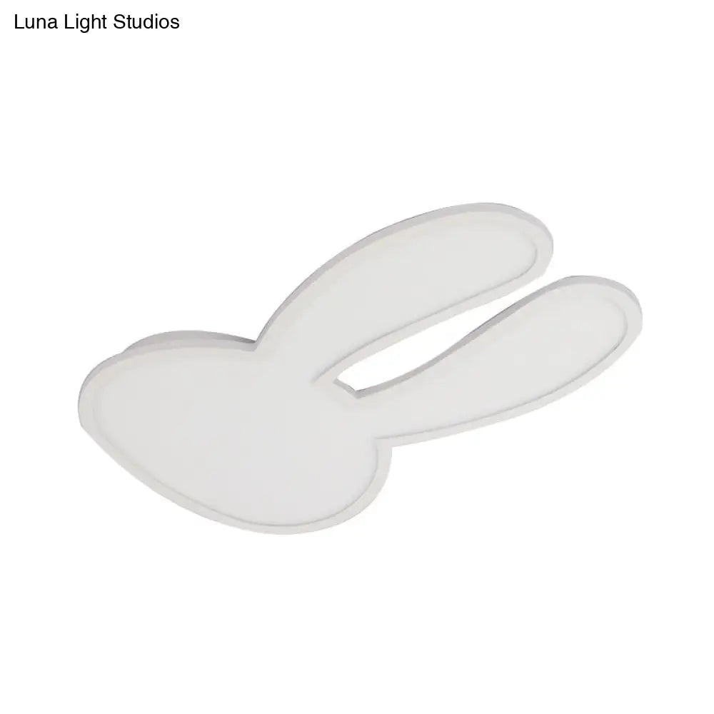 DecorBites™ Bunny Ceiling Lamp for Baby Girl's Room - Acrylic LED Mount Light with Eye-Care Technology