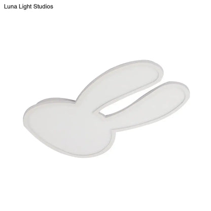 DecorBites™ Bunny Ceiling Lamp for Baby Girl's Room - Acrylic LED Mount Light with Eye-Care Technology