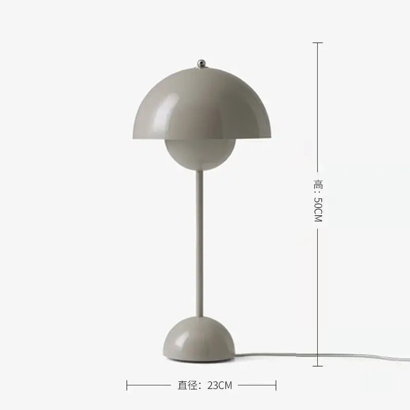 Gray matte-finished bud floor lamp with flower-like dome shade and slender stem for bedroom decorbites bud floor lamp