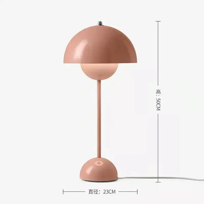 Blush-pink gloss finish floor lamp with flower-like dome shade perfect for bedroom decorbites bud floor lamp