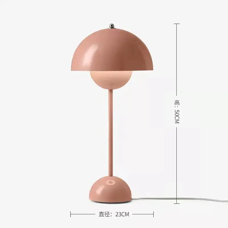 Blush-pink gloss finish floor lamp with flower-like dome shade perfect for bedroom decorbites bud floor lamp