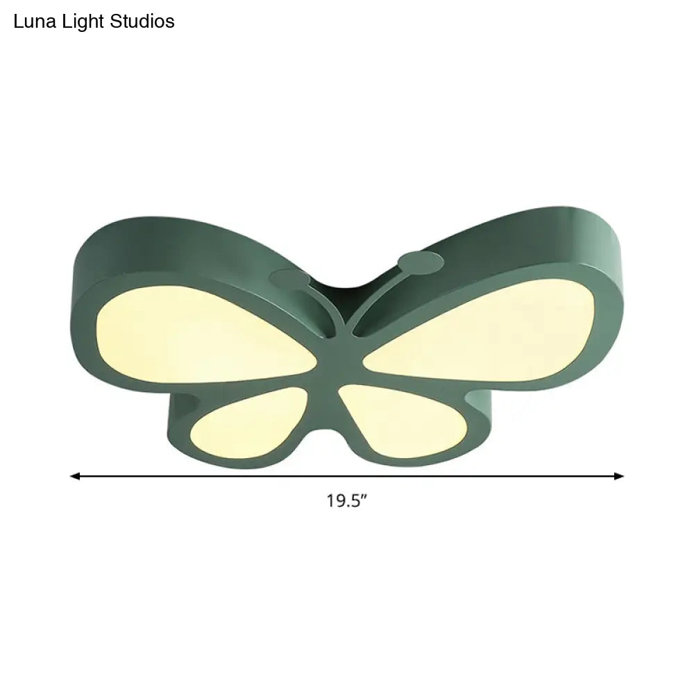 DecorBites™ Butterfly Acrylic Metal LED Ceiling Light for Child's Bedroom - Flush Mount
