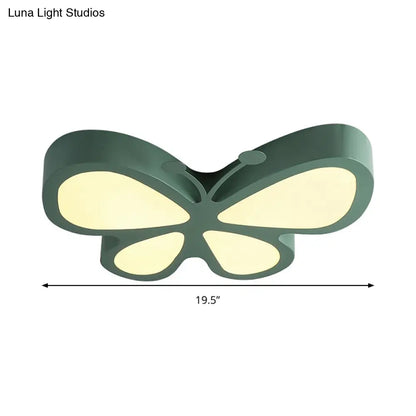 DecorBites™ Butterfly Acrylic Metal LED Ceiling Light for Child's Bedroom - Flush Mount