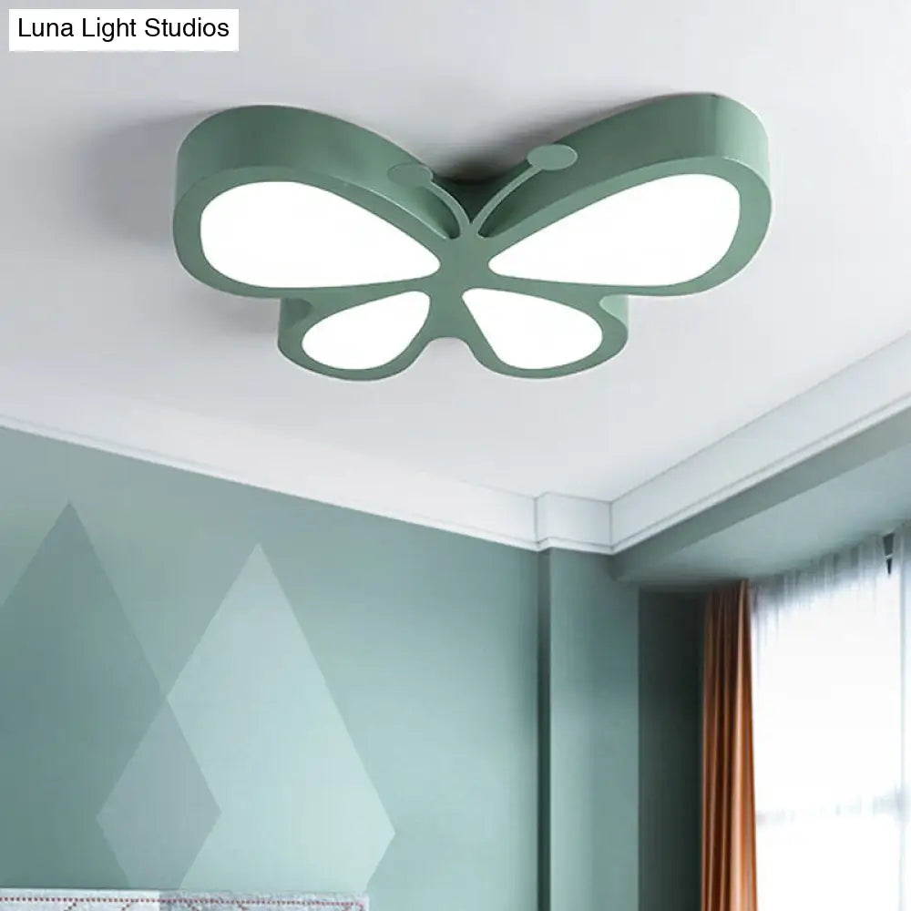 DecorBites™ Butterfly Acrylic Metal LED Ceiling Light for Child's Bedroom - Flush Mount