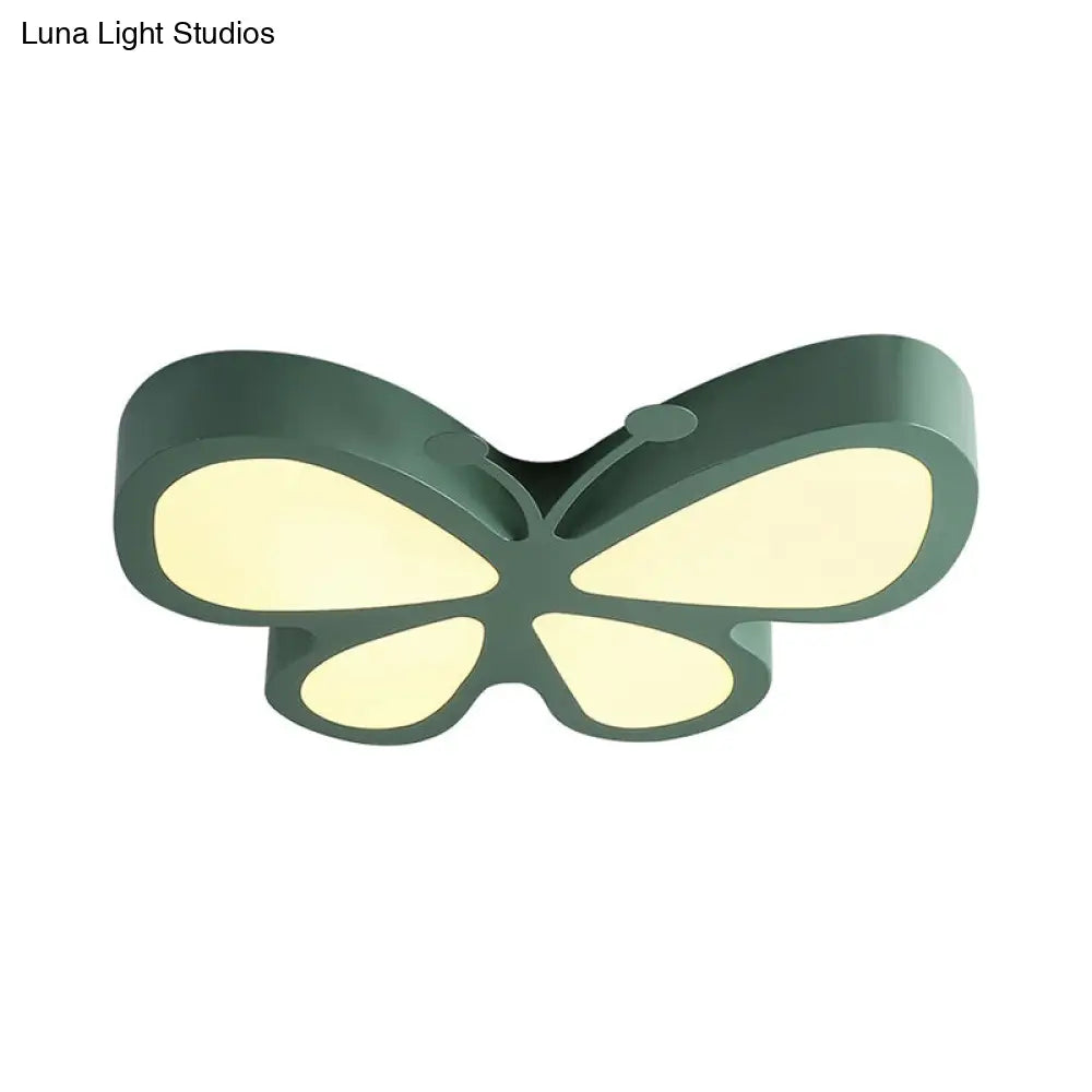 DecorBites™ Butterfly Acrylic Metal LED Ceiling Light for Child's Bedroom - Flush Mount