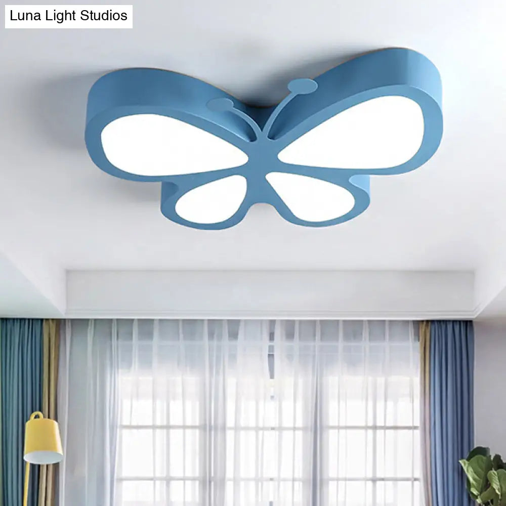 DecorBites™ Butterfly Acrylic Metal LED Ceiling Light for Child's Bedroom - Flush Mount
