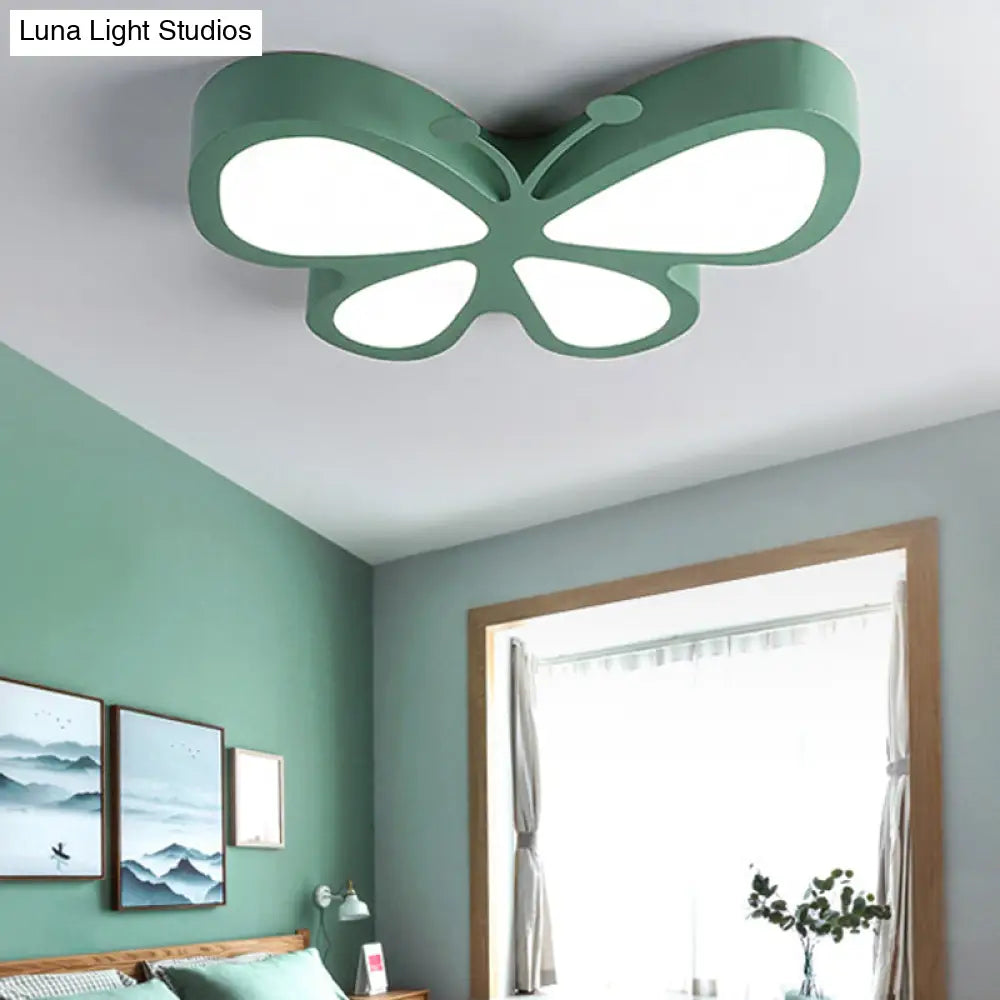 DecorBites™ Butterfly Acrylic Metal LED Ceiling Light for Child's Bedroom - Flush Mount