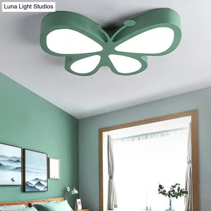 DecorBites™ Butterfly Acrylic Metal LED Ceiling Light for Child's Bedroom - Flush Mount