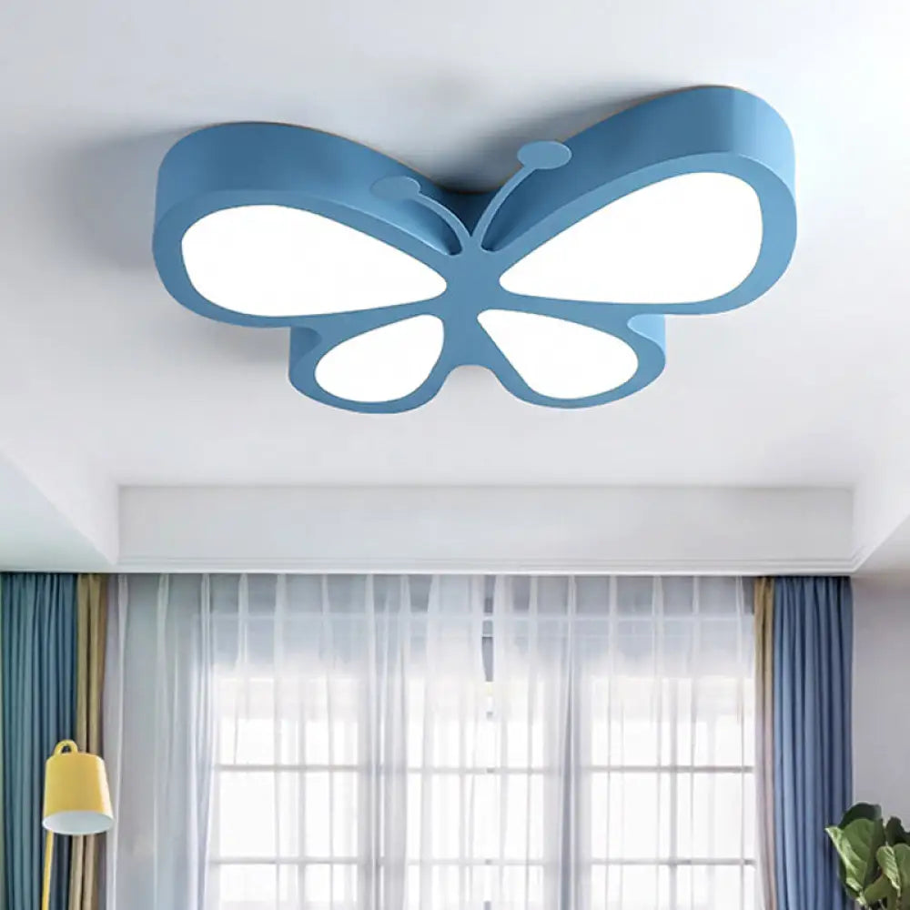 DecorBites™ Butterfly Acrylic Metal LED Ceiling Light for Child's Bedroom - Flush Mount