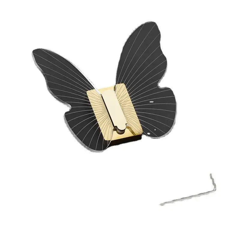 Black butterfly acrylic towel hook with gold-toned metal clasp and white line detailing for bathroom wall mount decorbites butterfly acrylic