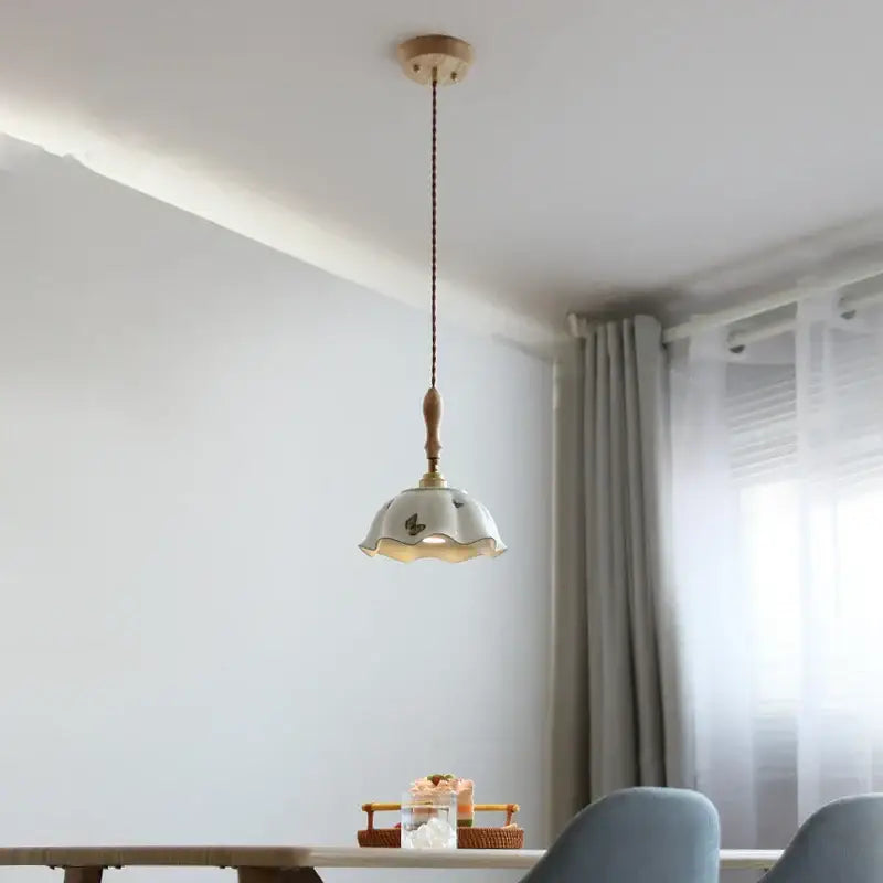 White fluted butterfly ceramic led pendant lamp with delicate black butterfly decals for bedroom decorbites butterfly ceramic