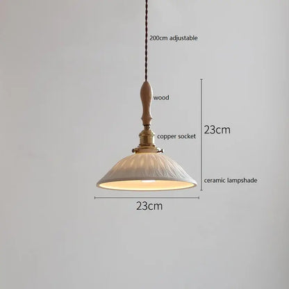 Butterfly ceramic led pendant lamp with wooden handle copper socket and off-white embossed ceramic shade for bedroom decorbites butterfly ceramic