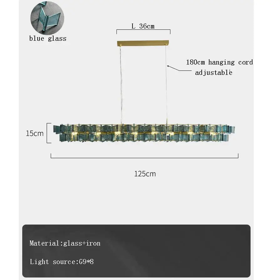 Modern butterfly glass chandelier gold rectangular light with blue glass panels and brass iron frame for dining room decorbites butterfly glass