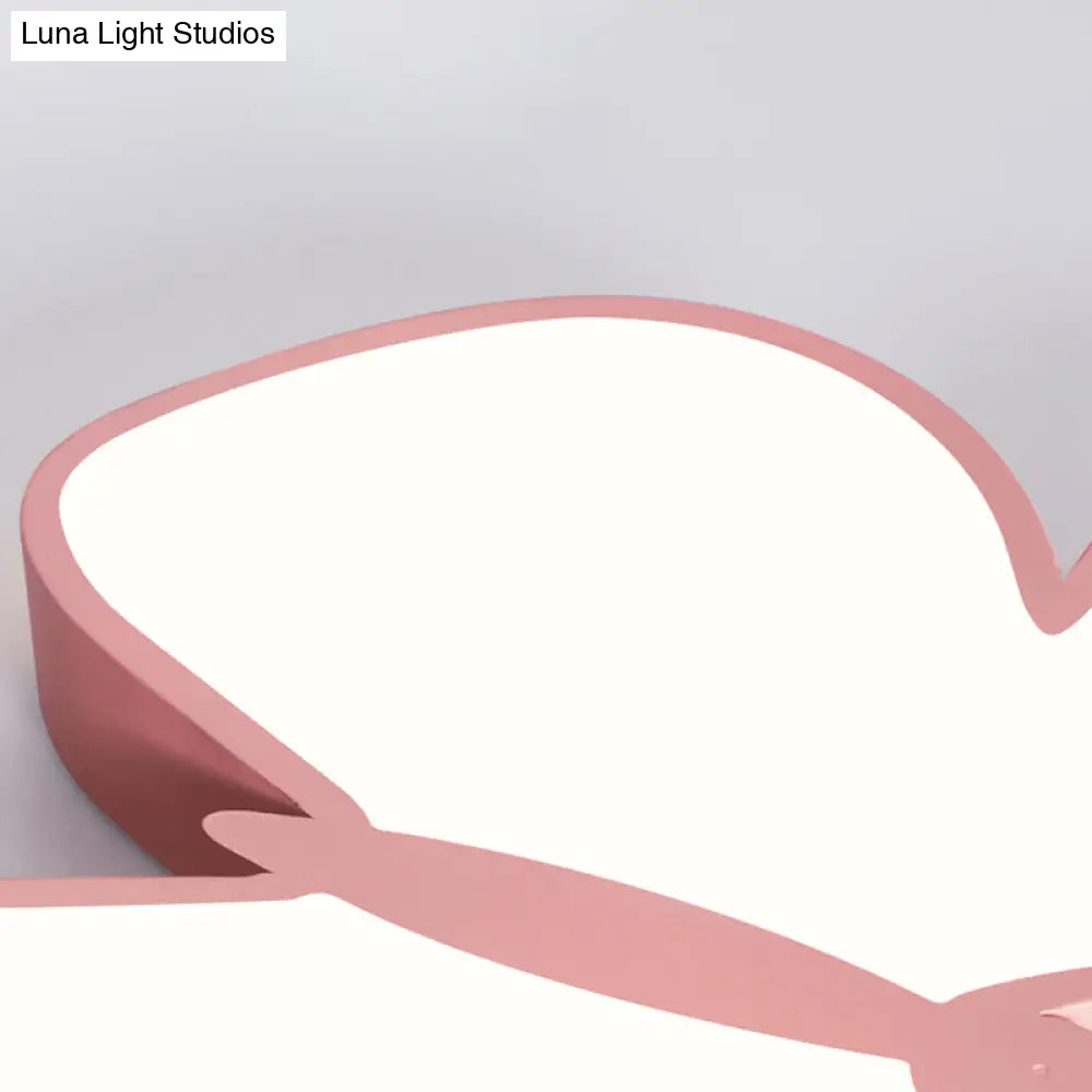 DecorBites™ Butterfly LED Flush Mount Lamp in Warm/White Light, 19.5"/23.5" Width - White/Pink/Blue Cartoon Acrylic Design