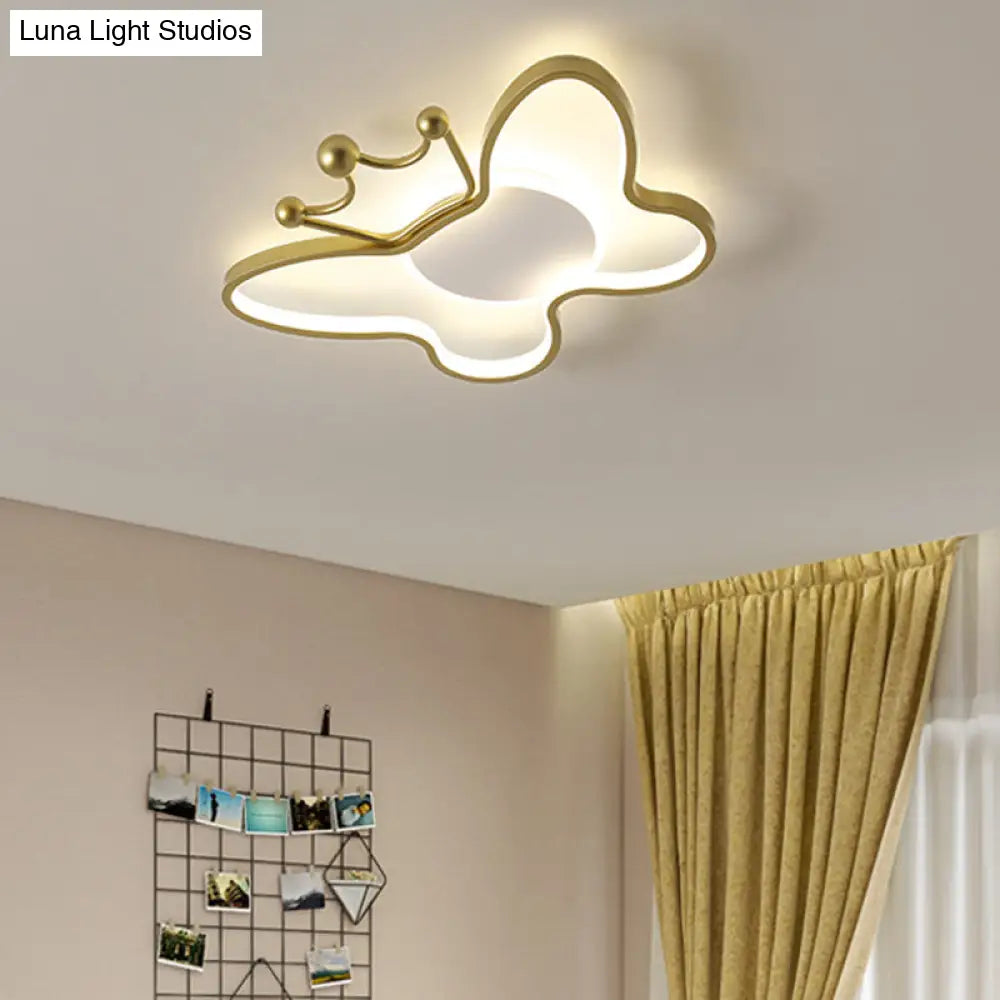 DecorBites™ DecorBites™ Butterfly Semi Flush Ceiling Lights - Cartoon Aluminum Chandelier for Kids' Bedroom