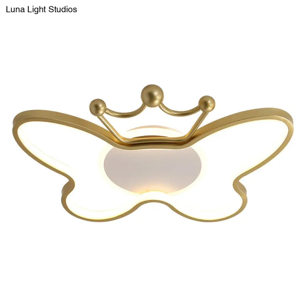 DecorBites™ DecorBites™ Butterfly Semi Flush Ceiling Lights - Cartoon Aluminum Chandelier for Kids' Bedroom