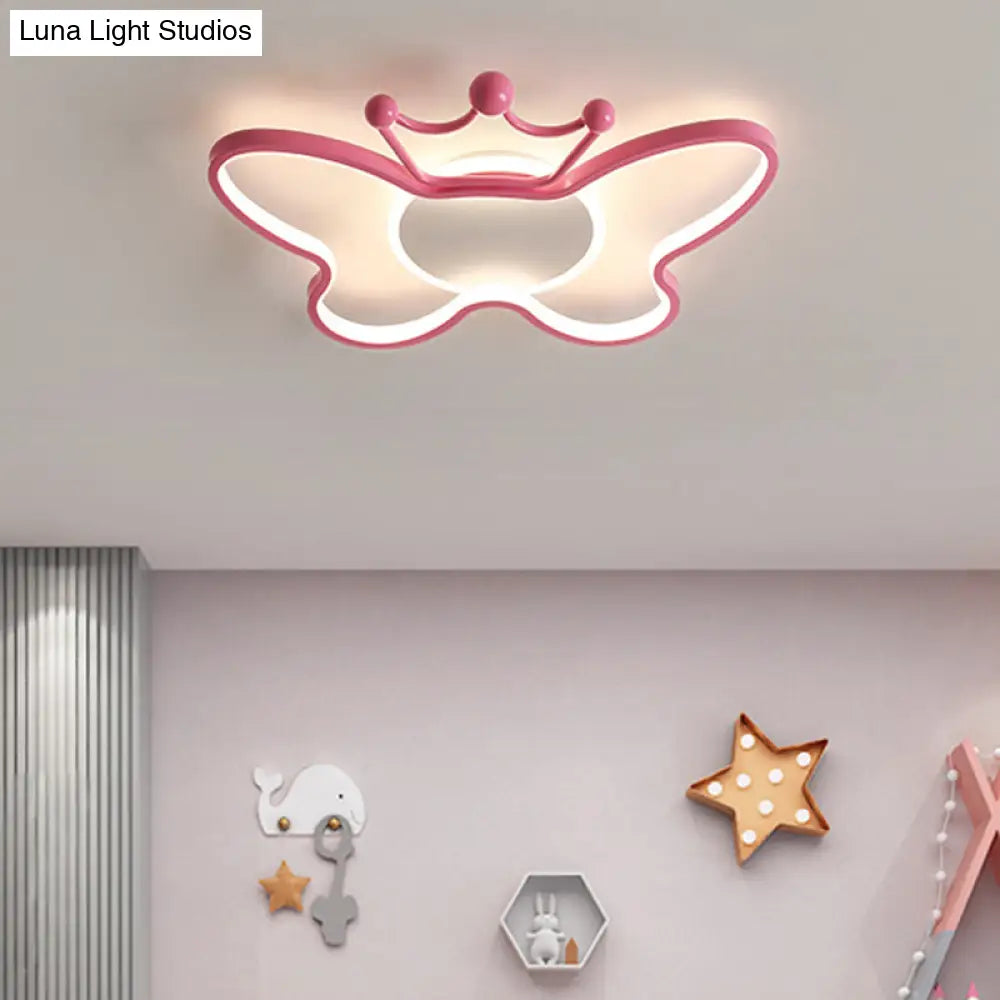 DecorBites™ DecorBites™ Butterfly Semi Flush Ceiling Lights - Cartoon Aluminum Chandelier for Kids' Bedroom