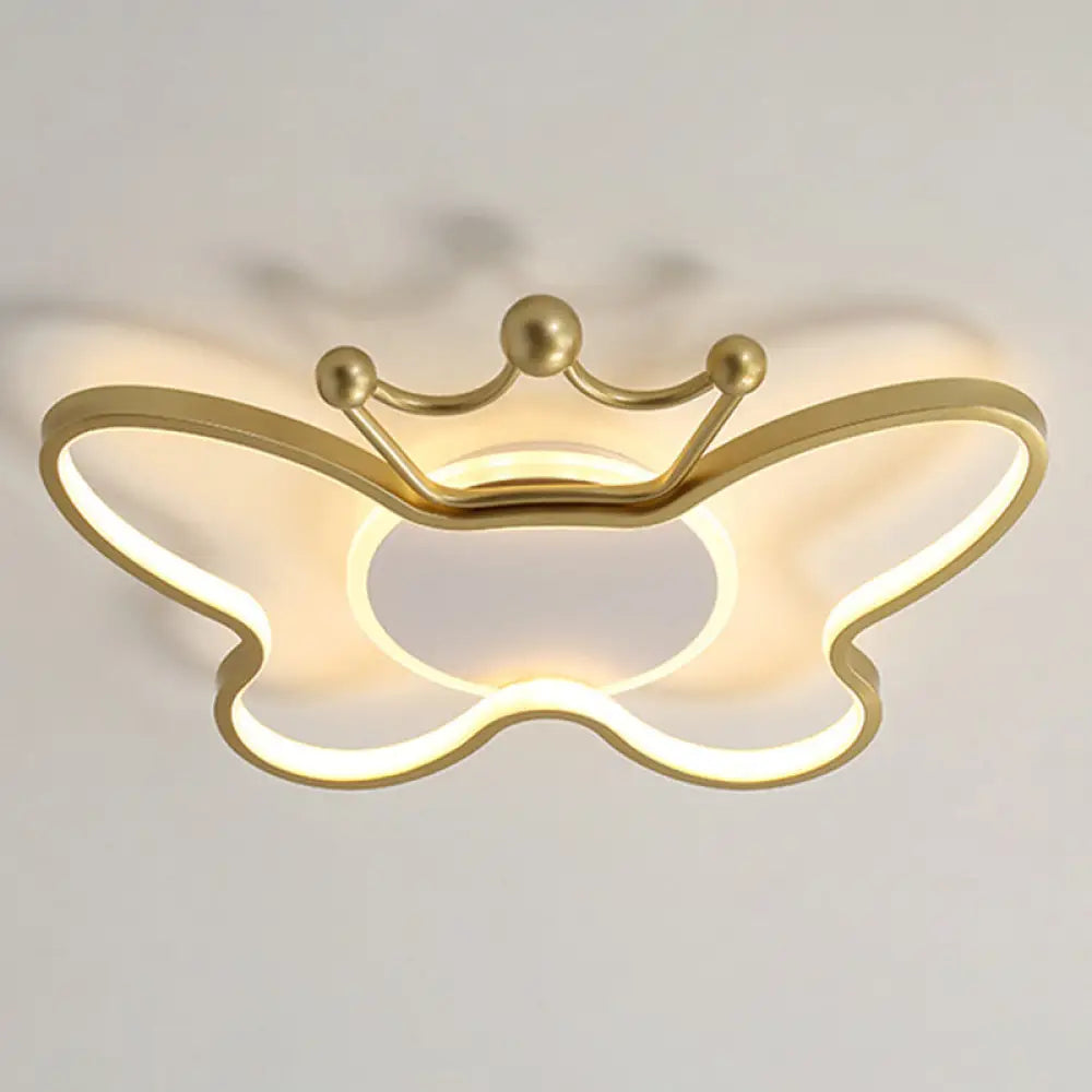 DecorBites™ DecorBites™ Butterfly Semi Flush Ceiling Lights - Cartoon Aluminum Chandelier for Kids' Bedroom