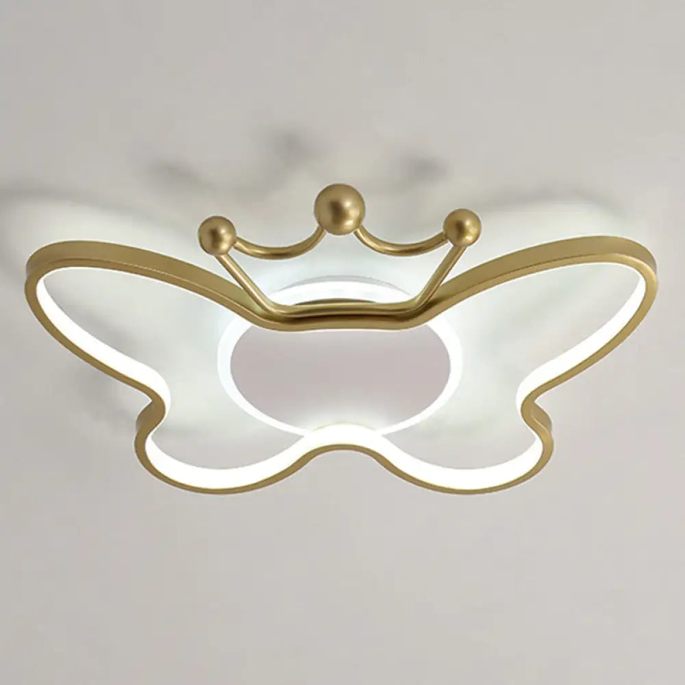 DecorBites™ DecorBites™ Butterfly Semi Flush Ceiling Lights - Cartoon Aluminum Chandelier for Kids' Bedroom