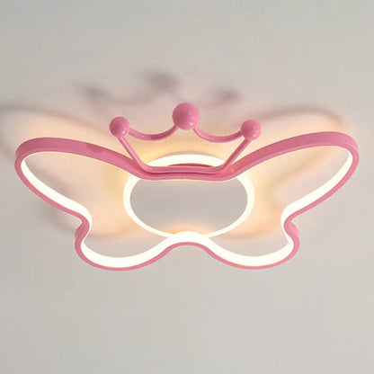 DecorBites™ DecorBites™ Butterfly Semi Flush Ceiling Lights - Cartoon Aluminum Chandelier for Kids' Bedroom