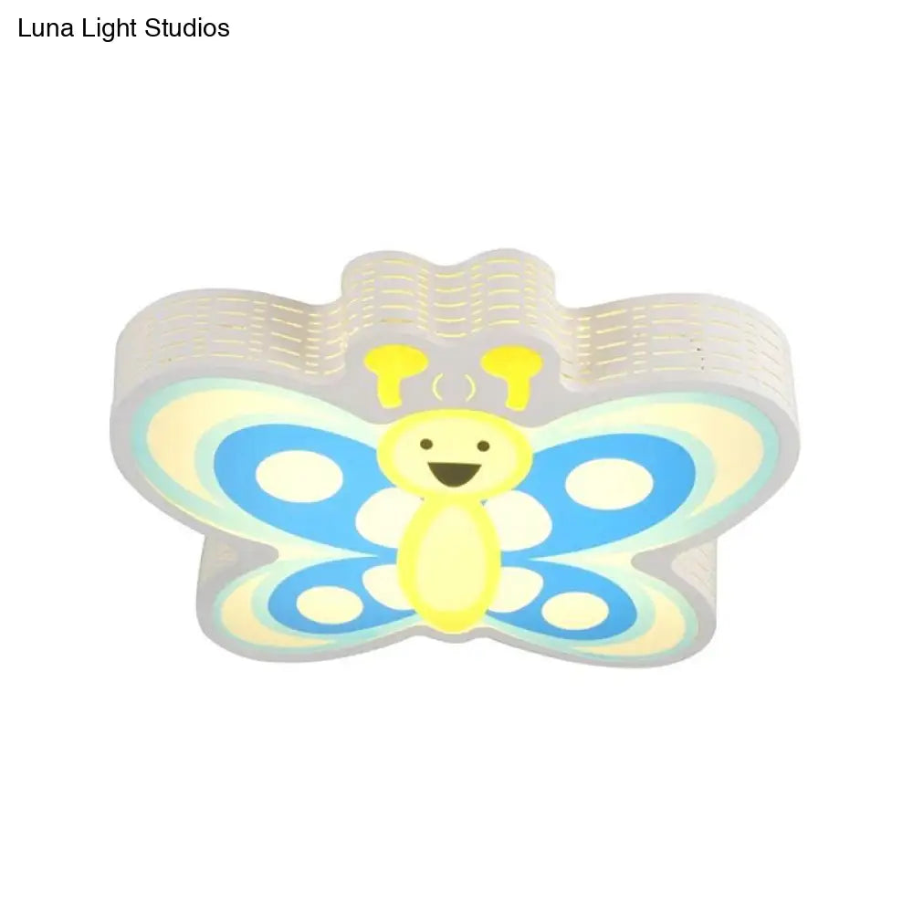 DecorBites™ Butterfly Shape Acrylic Yellow Ceiling Light for Kindergarten - Modern Design