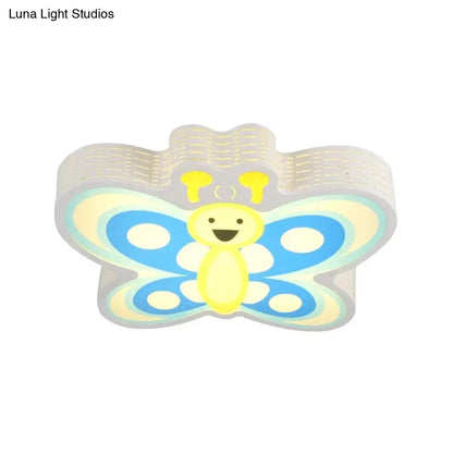 DecorBites™ Butterfly Shape Acrylic Yellow Ceiling Light for Kindergarten - Modern Design