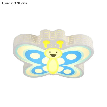 DecorBites™ Butterfly Shape Acrylic Yellow Ceiling Light for Kindergarten - Modern Design