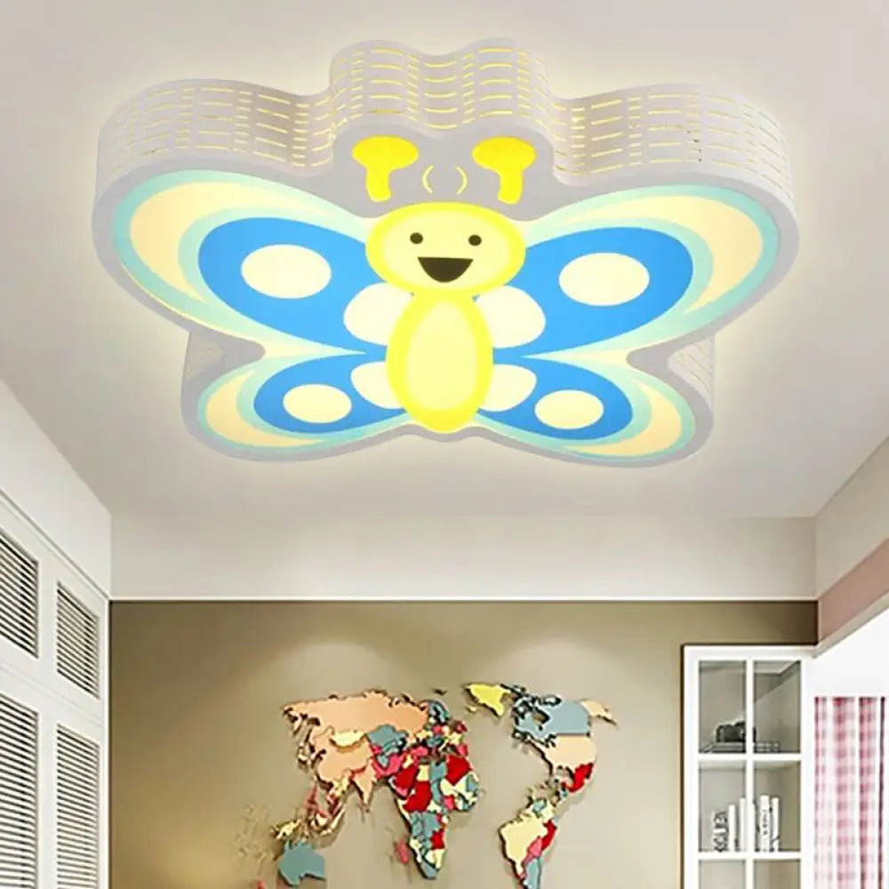 DecorBites™ Butterfly Shape Acrylic Yellow Ceiling Light for Kindergarten - Modern Design