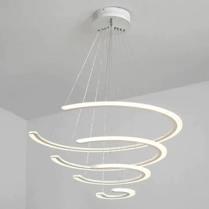 DecorBites™ C Ring Dining Room Chandelier Acrylic LED 1/2/3 Light Postmodern Ceiling Pendant in Warm/White/Natural Light