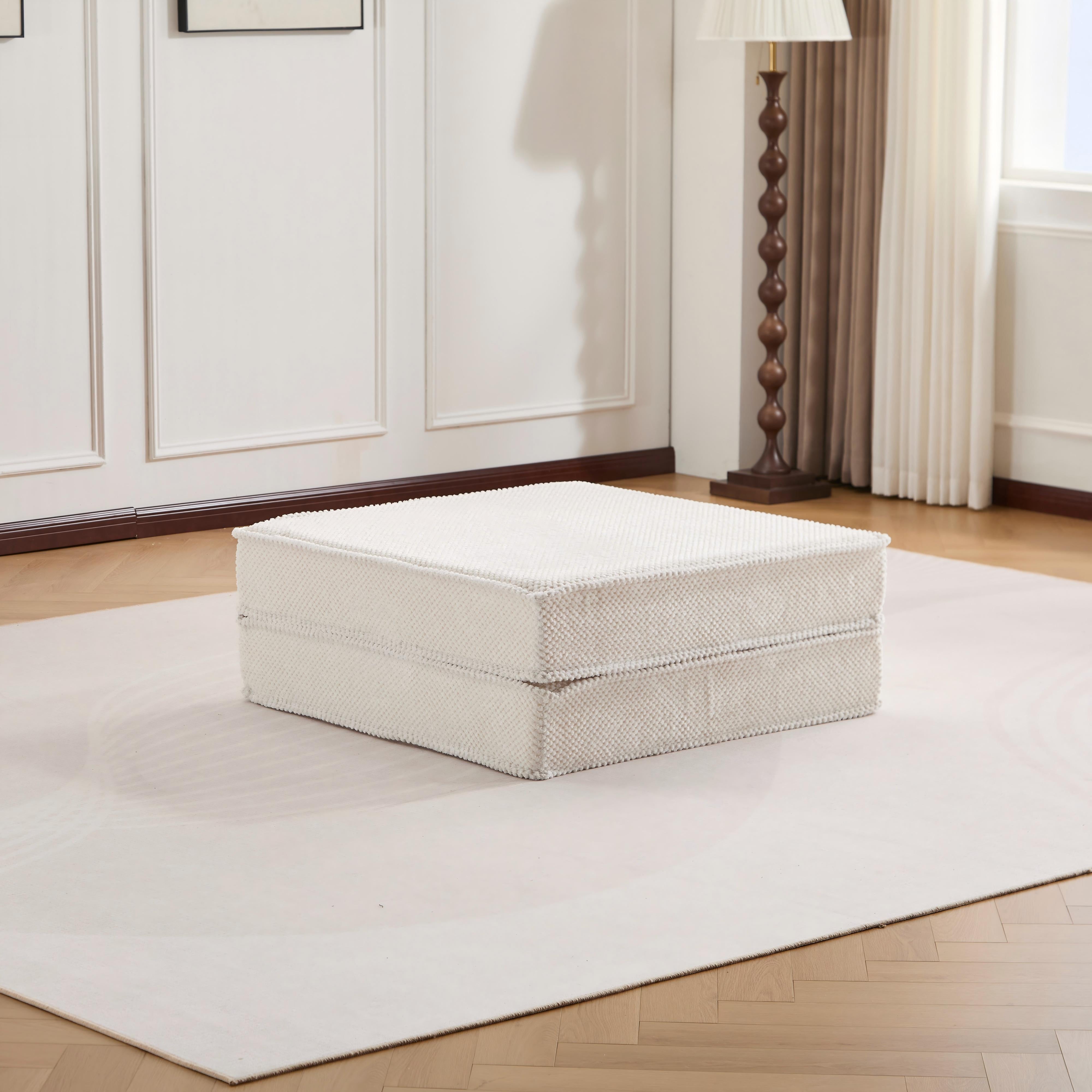 White Fleece Modular Sofa