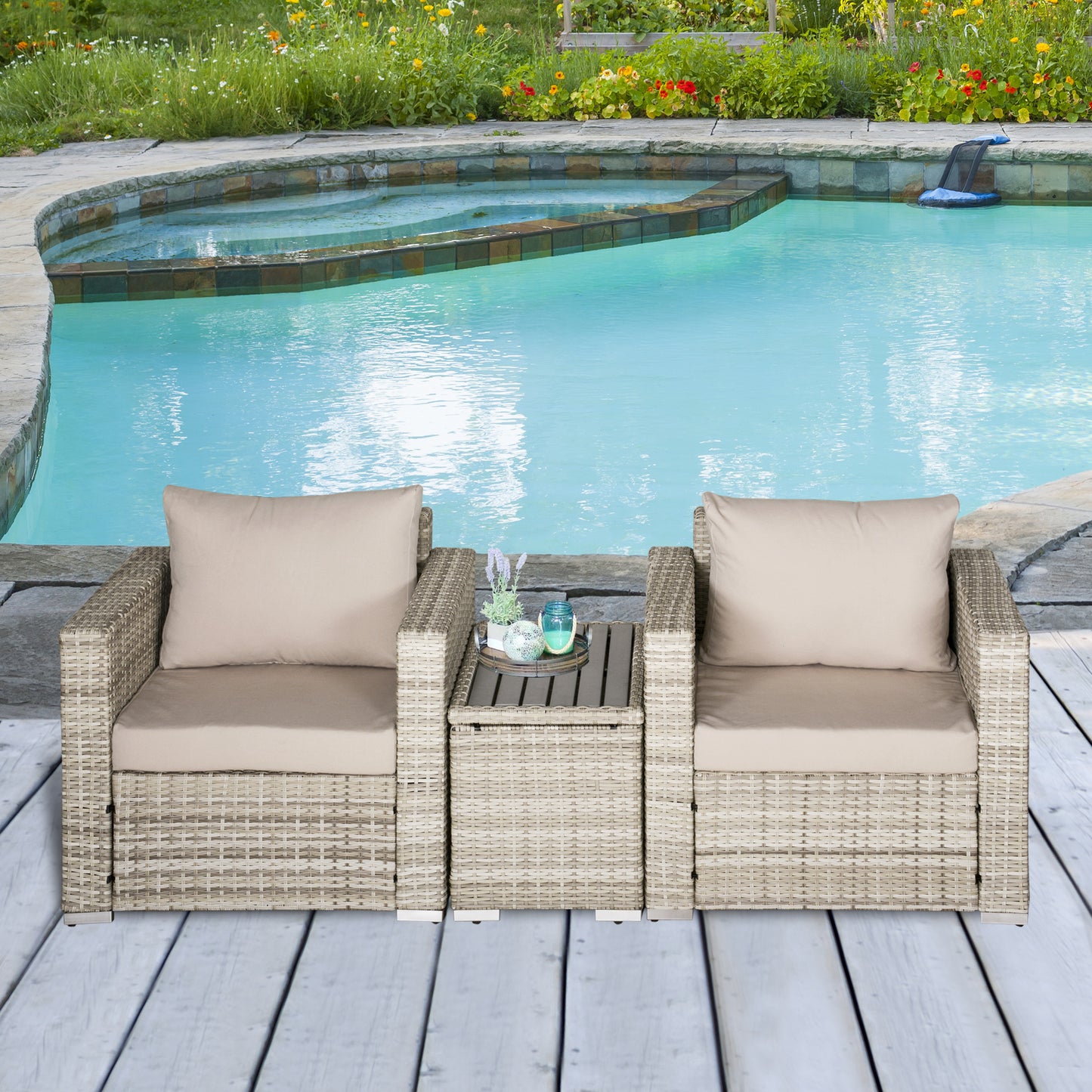 3 Piece Patio Furniture Set